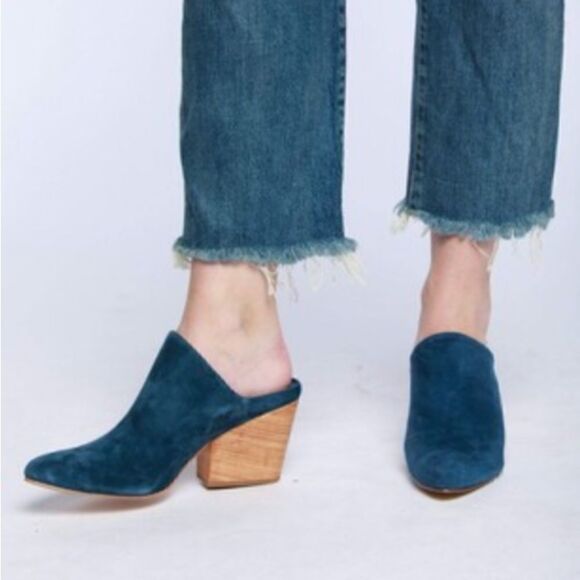 Able (Local + Global) Rojas Blue Suede Mule - 9.5‎ - Picture 1 of 11